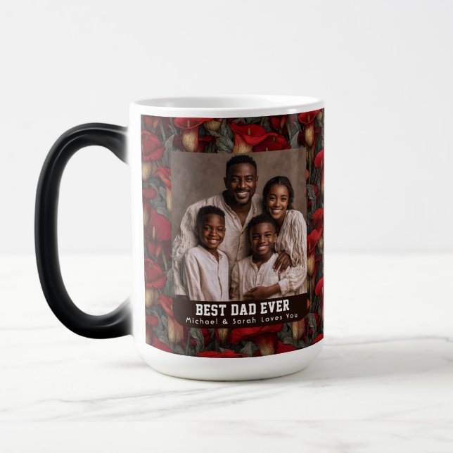 Mug Magic Fleurs de callas Célébration du nouveau papa pour  (Gauche)