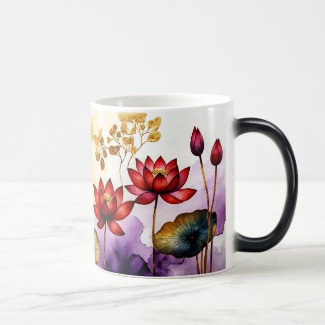 Mug Magic Fleurs de Lotus décoratives Design #2 (Droite)