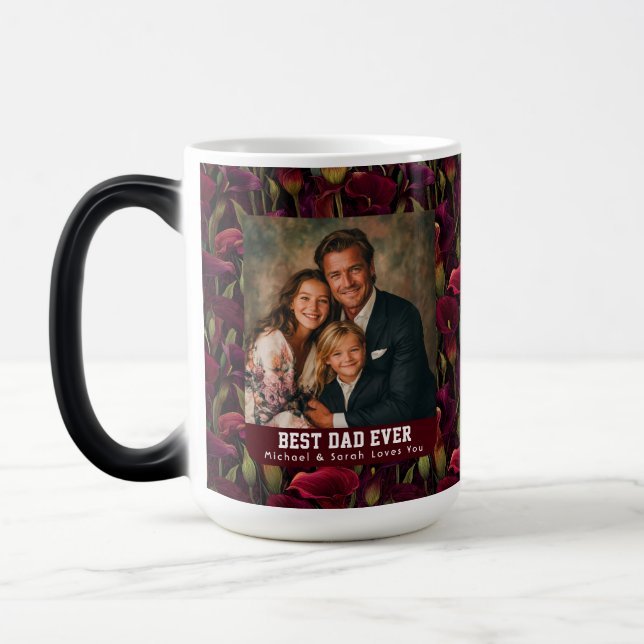 Mug Magic Fleurs de lys calla Célébration du père Papa (Gauche)