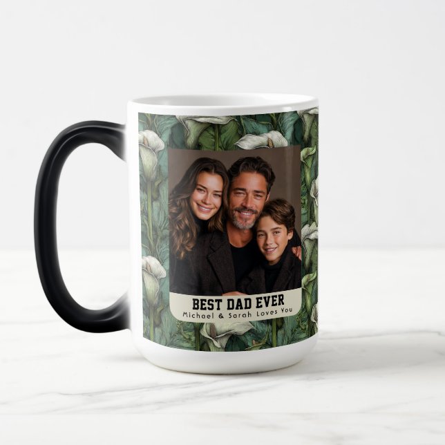 Mug Magic Fleurs de lys calla Fier papa Pop Tribute (Gauche)