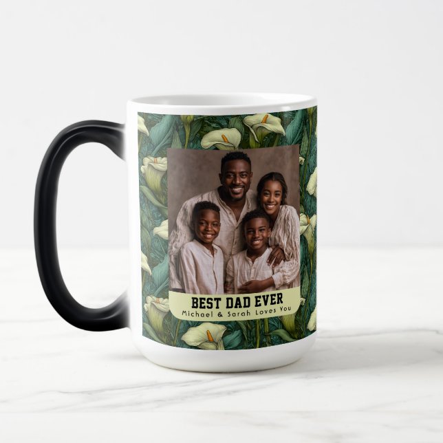 Mug Magic Fleurs de lys calla futur papa luxe (Gauche)
