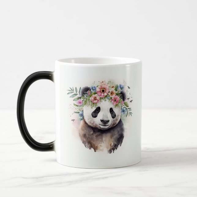 Mug Magic Fleurs de Panda Aquarelle                          (Gauche)