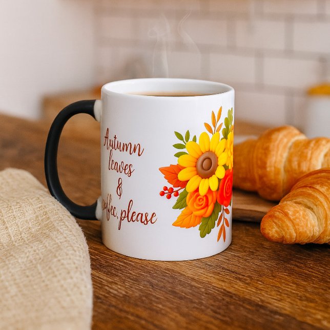 Mug Magic Fleurs de soleil et design floral Citrouille. Auto (Créateur téléchargé)