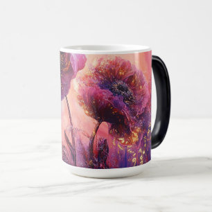 Mug Magic Fleurs et papillons fantaisistes lilas en rose et