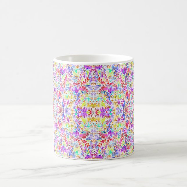 Mug Magic Fleurs pastel abstraites (Centre)
