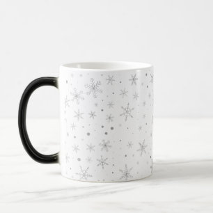 Mug Magic Flocon de neige de scintillement - gris et Blanc
