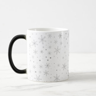 Mug Magic Flocon de neige de scintillement - gris et Blanc