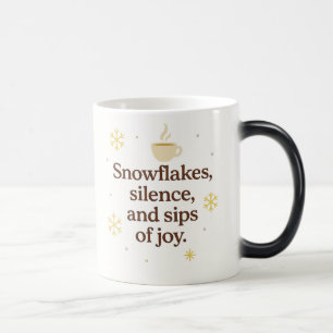 Mug Magic Flocons de neige, Silence et Gorgées de Joie Hiv
