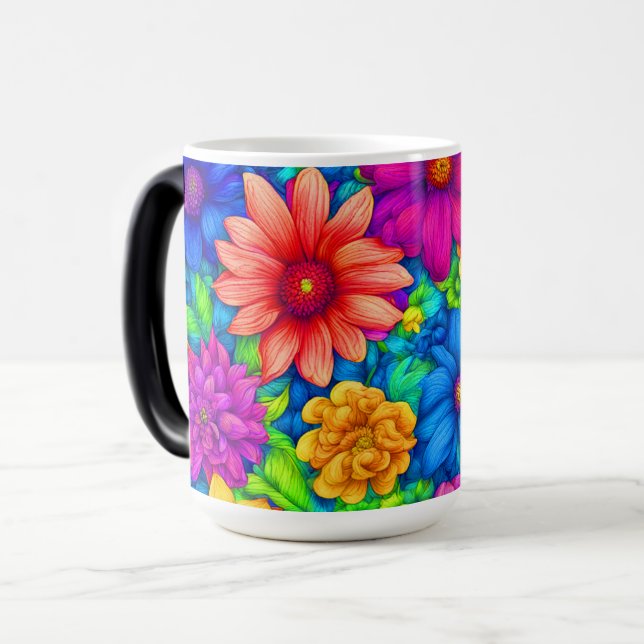 Mug Magic Floral Abstrait n° 5 - (Devant gauche)