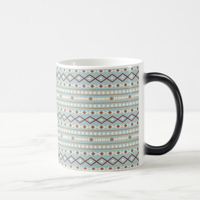 Mug Magic Formes Aztec Motif Rpt Crème Rusts Turquoise-Bleu (Droite)