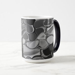 Mug Magic Formes gris clair et arrondies foncées.