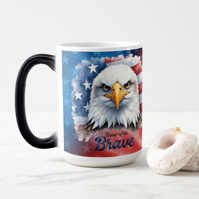 Mug Magic Foyer de l'Aigle américain courageux (Avec donut)