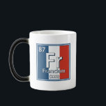 Mug Magic Francium - France Drapeau de la science française<br><div class="desc">Amusez-vous avec ce Francium - France Flag French Science design,  ou offrez-le comme cadeau parfait à vos amis et à votre famille patriotiques de scientifiques. Customisez avec votre propre texte ou un message unique pour ajouter une touche personnelle.</div>