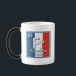 Mug Magic Francium - France Drapeau de la science française<br><div class="desc">Amusez-vous avec ce Francium - France Flag French Science design,  ou offrez-le comme cadeau parfait à vos amis et à votre famille patriotiques de scientifiques. Customisez avec votre propre texte ou un message unique pour ajouter une touche personnelle.</div>