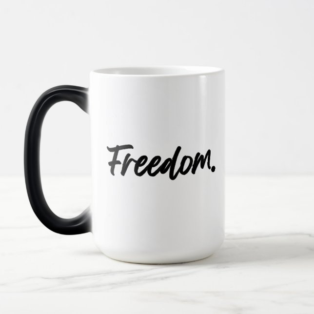 Mug Magic Freedom. Minimalist Black (Gauche)