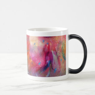 MUG MAGIC FUCHSIA ROSE BLEU ABSTRAIT