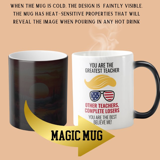 Mug Magic Funny Trump meilleur enseignant (Créateur téléchargé)