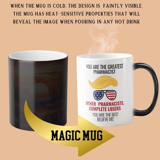 Mug Magic Funny Trump meilleur pharmacien (Créateur téléchargé)