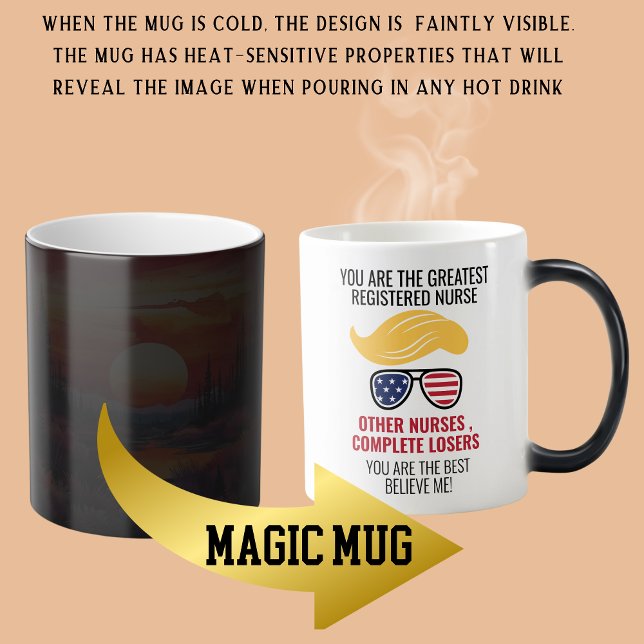 Mug Magic Funny Trump meilleure infirmière (Créateur téléchargé)