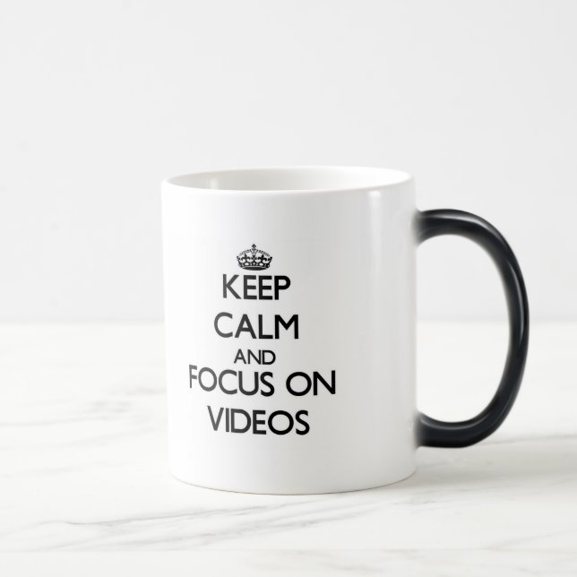 Mug Magic Gardez le calme et le foyer sur des vidéos (Droite)