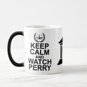 Mug Magic Gardez le calme et observez Perry Humour légal