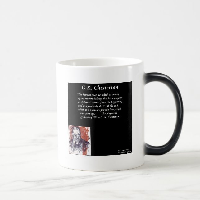 Mug Magic GK Chesterton et ligne du livre d'ouverture (Droite)