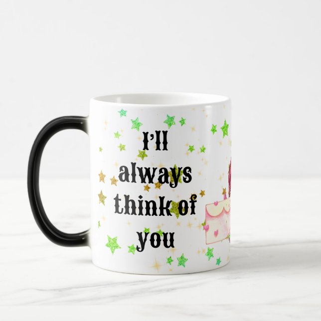 Mug Magic Gnome in love with rainbow heart (Gauche)