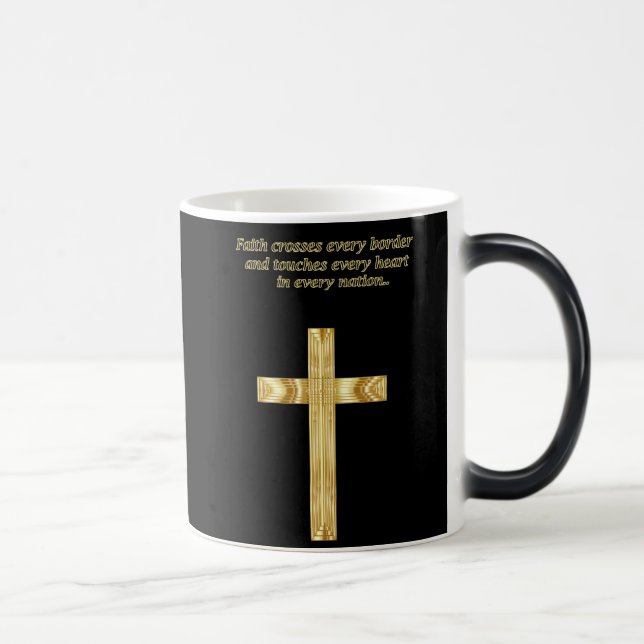 Mug Magic Gold Christian Faith croise avec un dicton drôle (Droite)