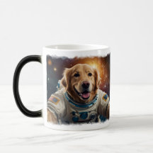 Golden Retriever Dog dans l'espace