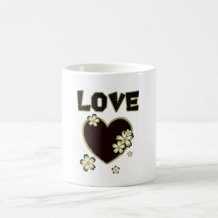 Mug Magic Grand coeur avec fleurs