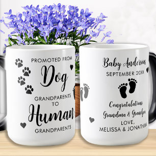 Mug Magic Grand-parents promus Custom Chien Baby Faire-part