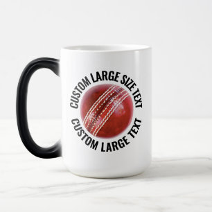 Mug Magic Grand Texte, Balle de Cricket 425g Personnalisé Ch