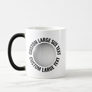 Mug Magic Grand texte et balle de golf 325ml Personnalisable