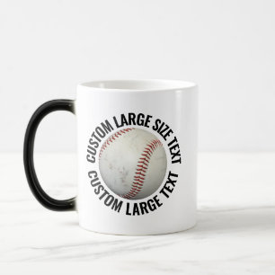 Mug Magic Grand texte et baseball 325ml personnalisé changem