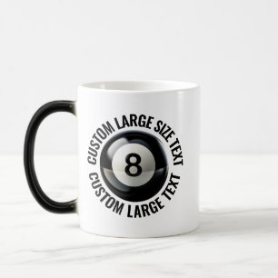 Mug Magic Grand texte et boule 8 de billard de piscine 325ml