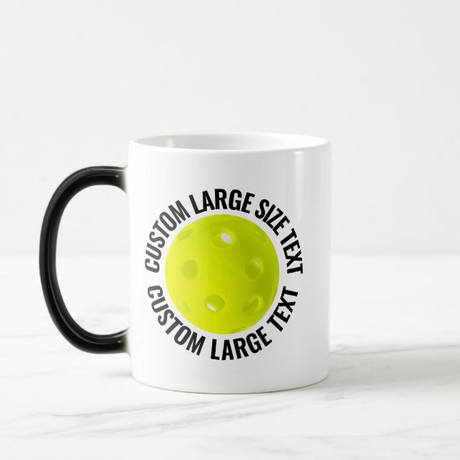 Mug Magic Grand texte et Pickleball 11oz personnalisé avec c (Gauche)