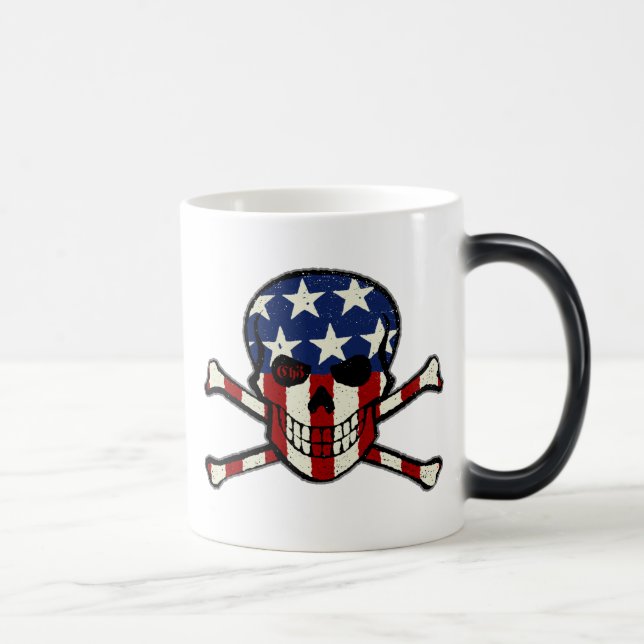 Mug Magic Graphique americana de drapeau de crâne de (Droite)