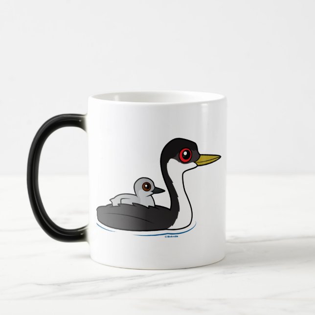 Mug Magic Grèbe occidental de Birdorable avec le bébé (Gauche)
