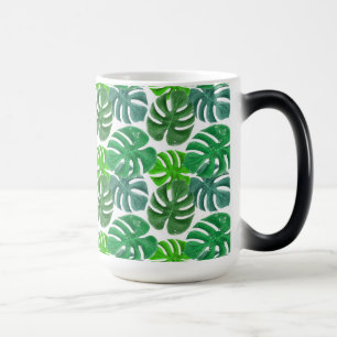 Mug Magic Green Tropical Palm Feuille Exotic Motif