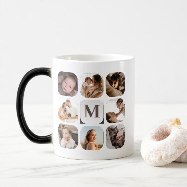 Mug Magic Grille photo familiale simple et élégante Mementos (Avec donut)