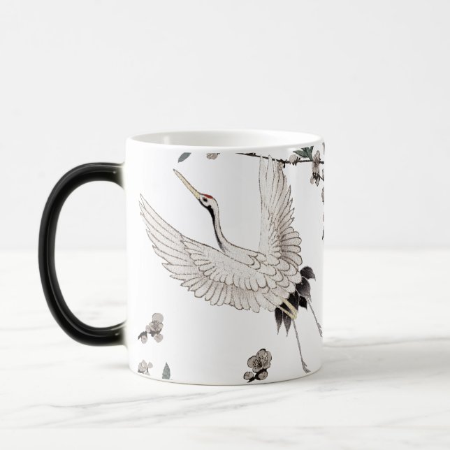 Mug Magic Grue japonaise traditionnelle avec fleur de prunie (Gauche)