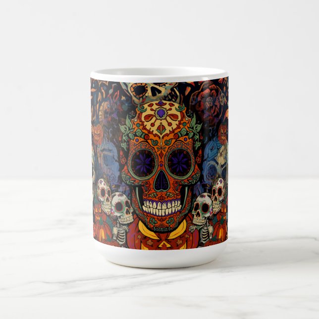 Mug Magic Halloween, Citrouilles Crâne Sucre Fiesta, Calaver (Centre)