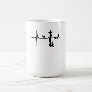 Mug Magic Halloween Coeur Beat Noir Chat et chauve-souris