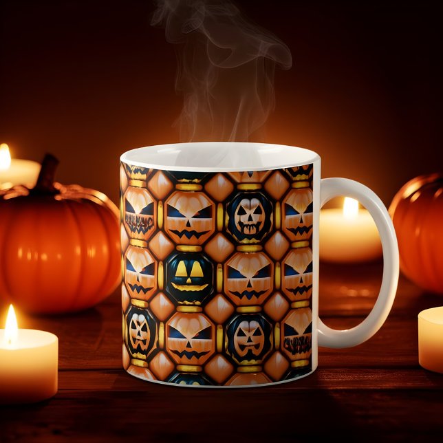 Mug Magic Halloween Inflated Puff Citrouille Face Design (Créateur téléchargé)