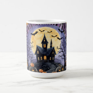 Mug Magic Halloween, Maison Hantée, Citrouilles Effrayantes,