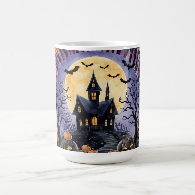 Mug Magic Halloween, Maison Hantée, Citrouilles Effrayantes, (Centre)