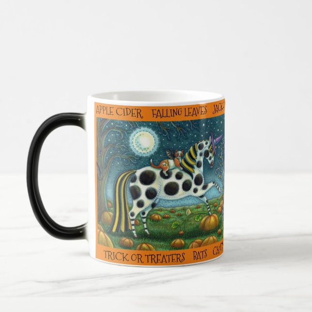 MUG MAGIC HALLOWEEN PONY ET CHAT CHAT CHAT CHEVAL (Gauche)