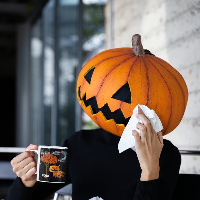 MUG MAGIC HALLOWEEN TÊTES CITROUILLES (Créateur téléchargé)