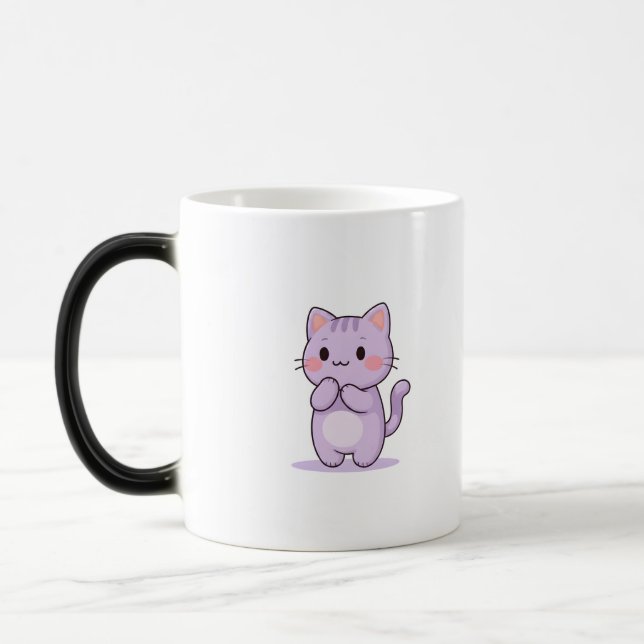 Mug Magic Happy Cat Cute Cartoon Character (Gauche)