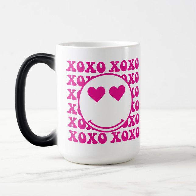 Mug Magic Happy Face, xoxo, valentine, custom mug, cup (Gauche)